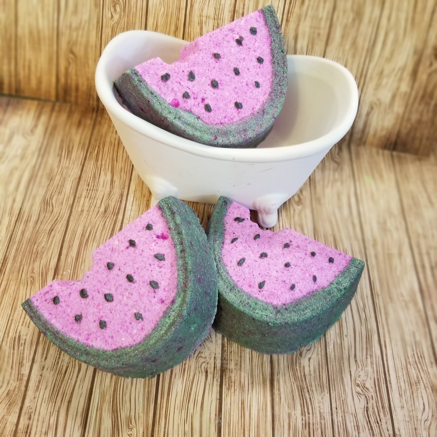 Watermelon bath bomb