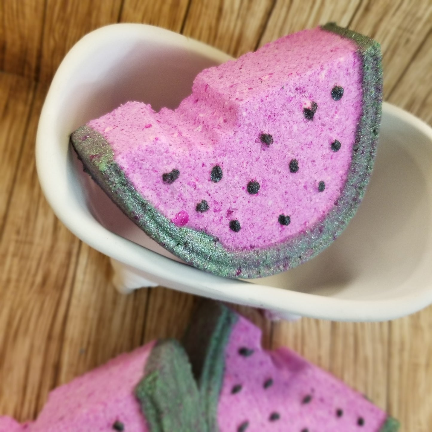 Watermelon bath bomb