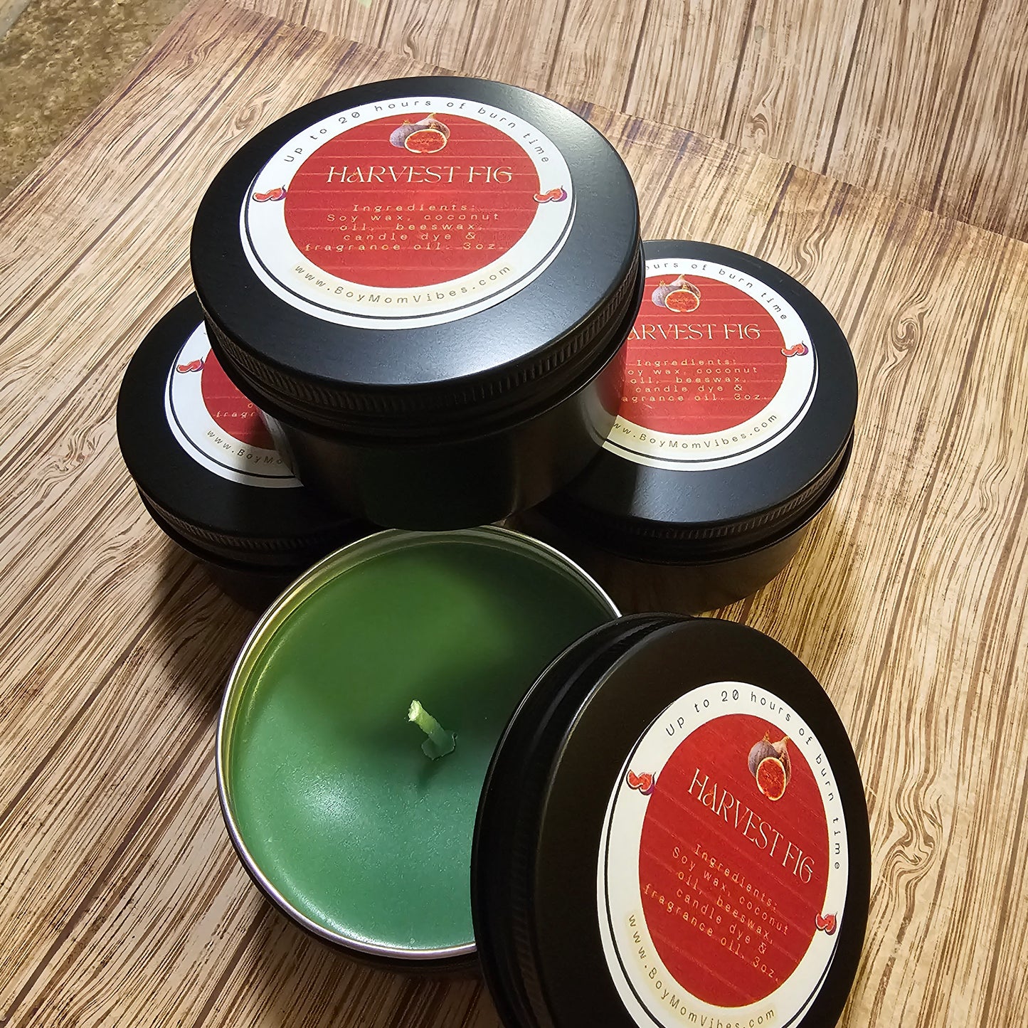 3 oz Holiday Tin Candles