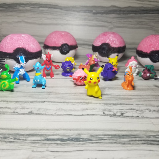 Catch them all bath bomb pokeball